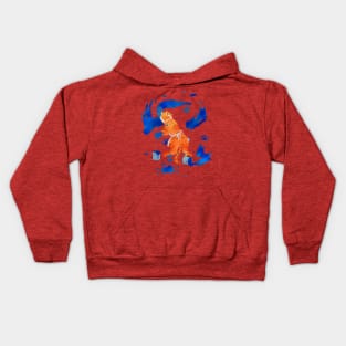 Painting Tiger, An Artist At Work Kids Hoodie